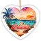Aloha Hawaii Tropical Watercolor Beach Ornament, Nature Paradise Christmas Gift
